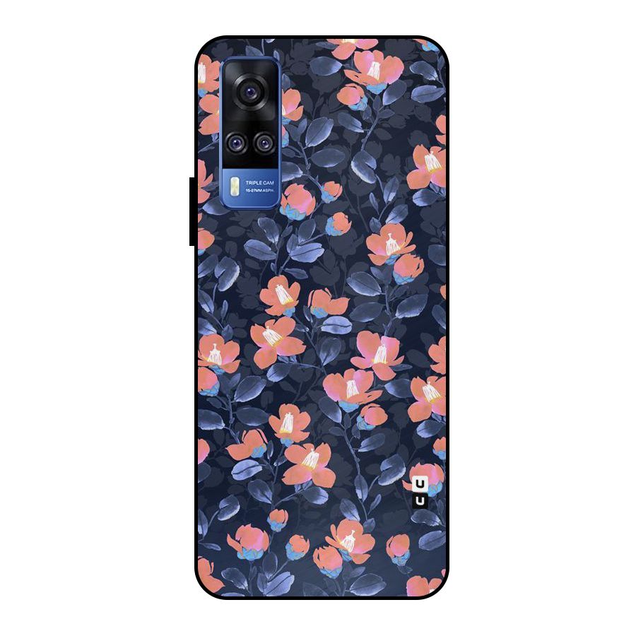 Tiny Peach Flowers Metal Back Case for Vivo Y51