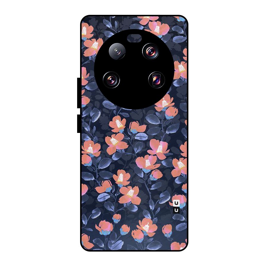 Tiny Peach Flowers Metal Back Case for Xiaomi 13 Ultra