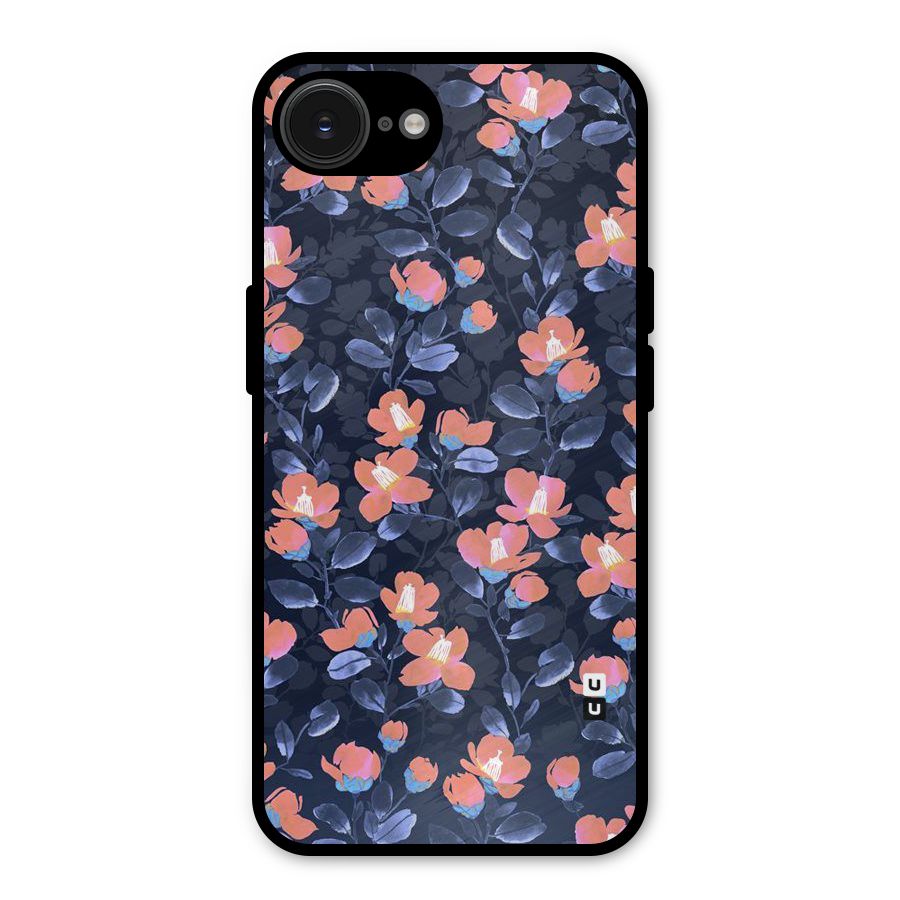 Tiny Peach Flowers Metal Back Case for iPhone 16e