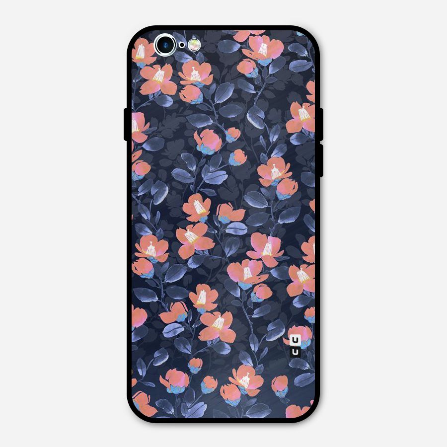 Tiny Peach Flowers Metal Back Case for iPhone 6 6s