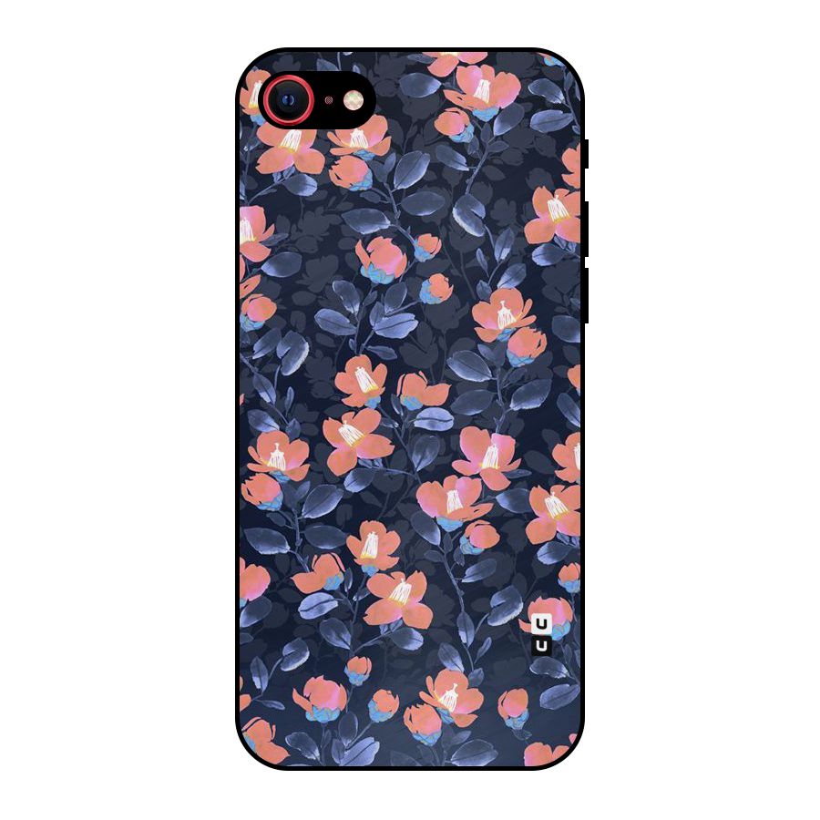 Tiny Peach Flowers Metal Back Case for iPhone 7