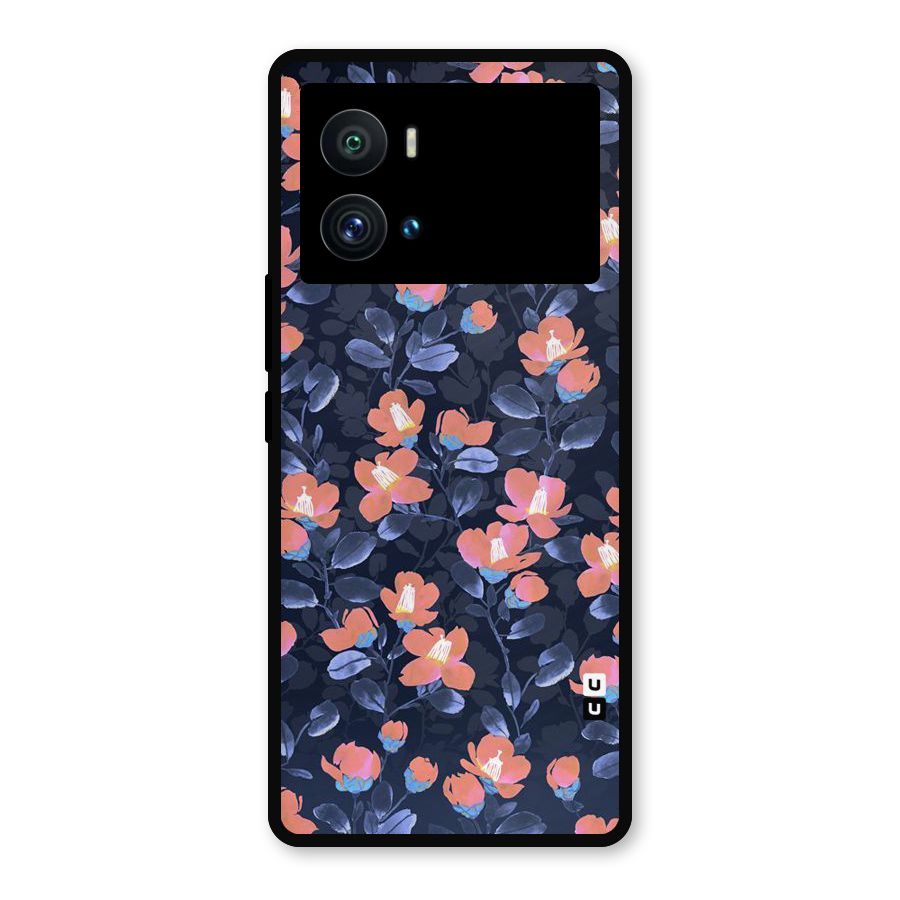 Tiny Peach Flowers Metal Back Case for iQOO 9 Pro