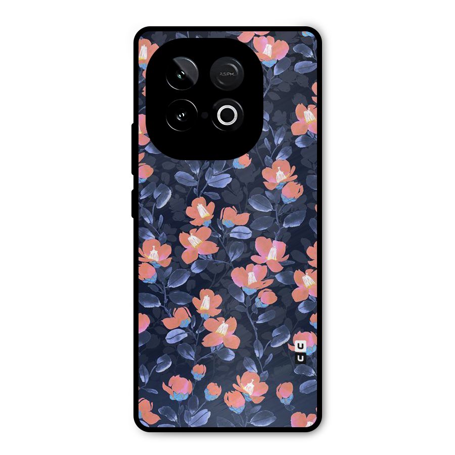 Tiny Peach Flowers Metal Back Case for iQOO Neo 10