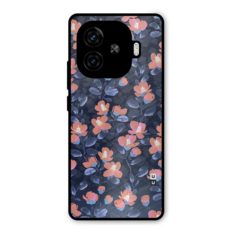 Tiny Peach Flowers Metal Back Case for iQOO Neo 10R