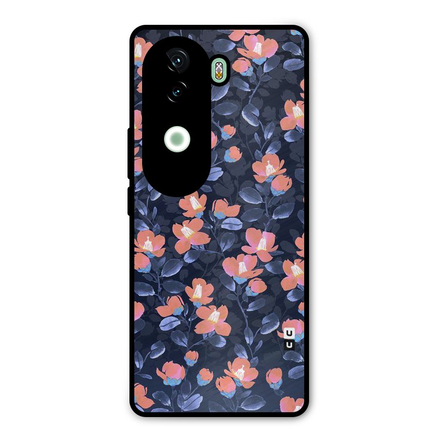 Tiny Peach Flowers Metal Back Case for iQOO Z9s