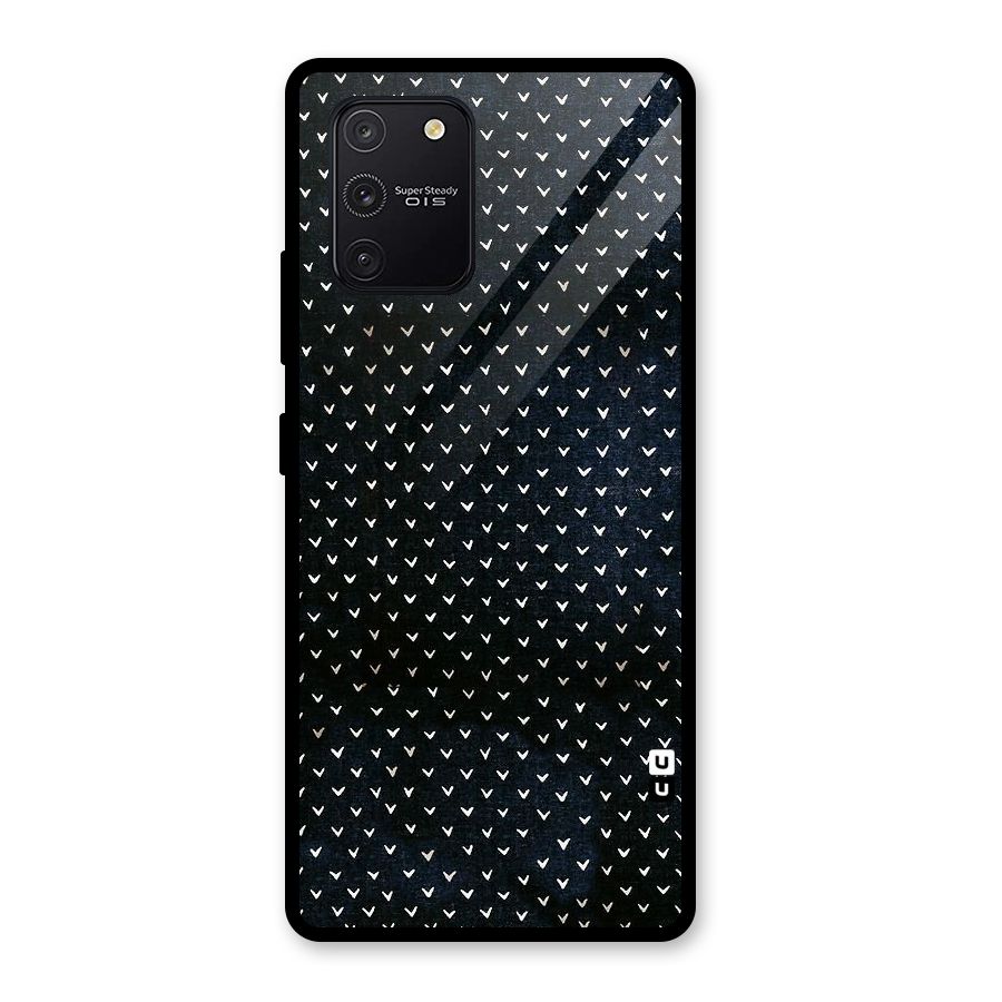 Tiny White Hearts Glass Back Case for Galaxy S10 Lite