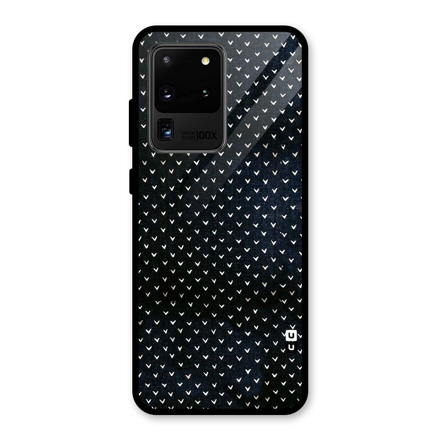 Tiny White Hearts Glass Back Case for Galaxy S20 Ultra