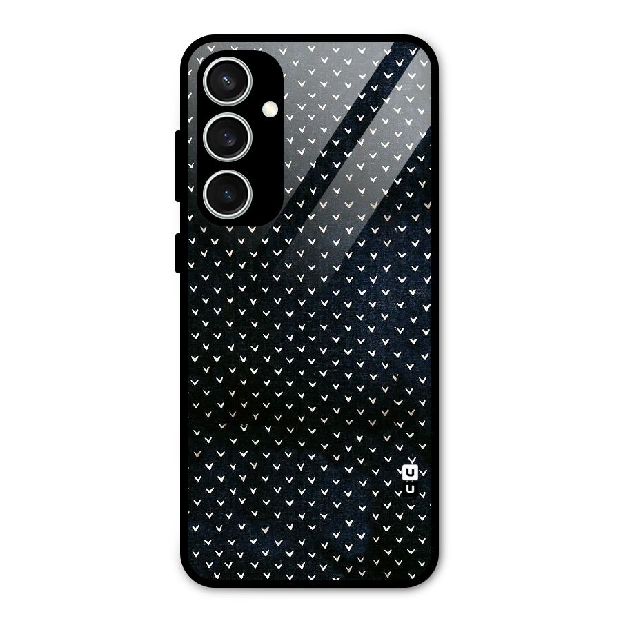 Tiny White Hearts Glass Back Case for Galaxy S23 FE