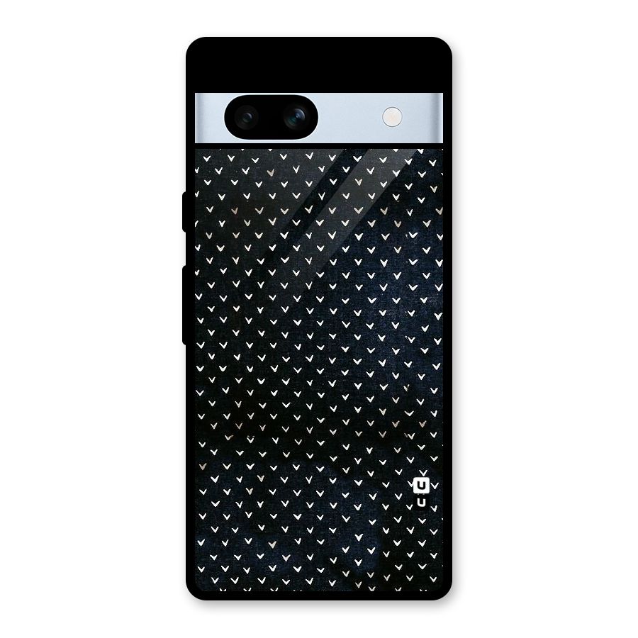 Tiny White Hearts Glass Back Case for Google Pixel 7a