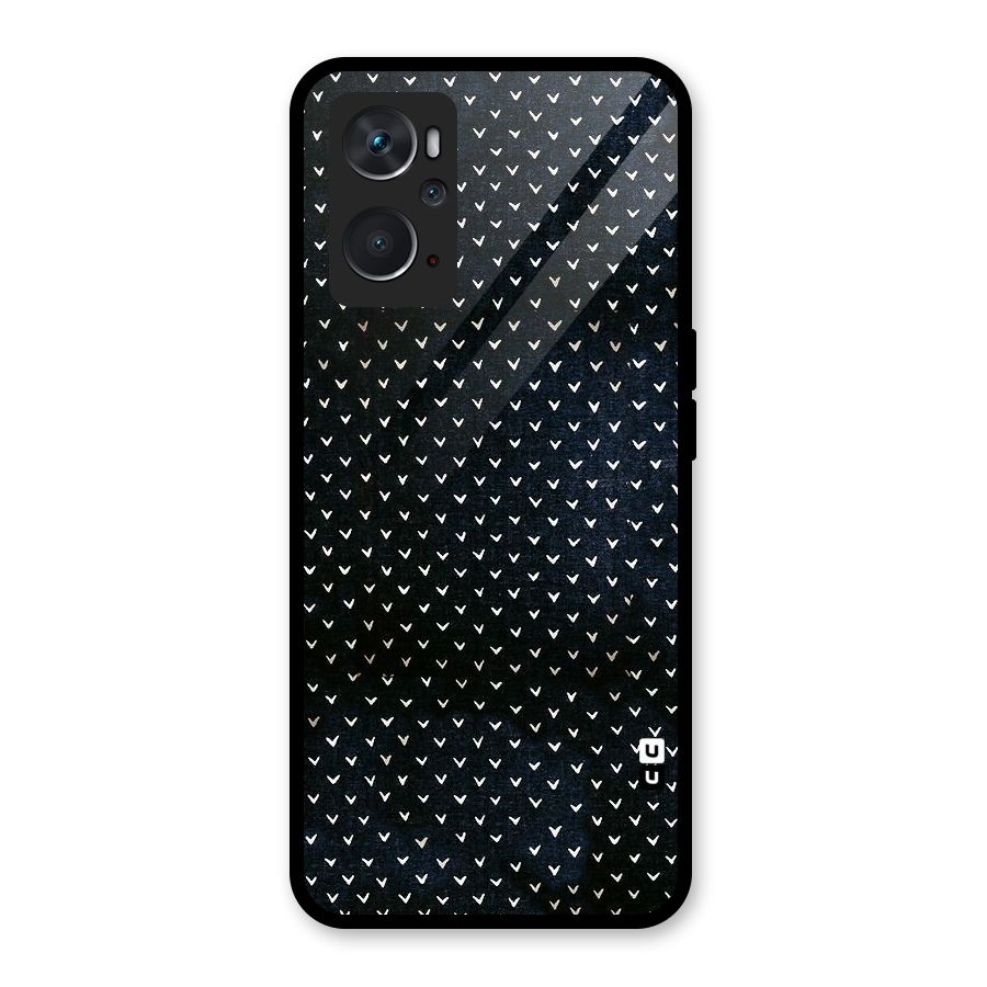 Tiny White Hearts Glass Back Case for Oppo K10 4G