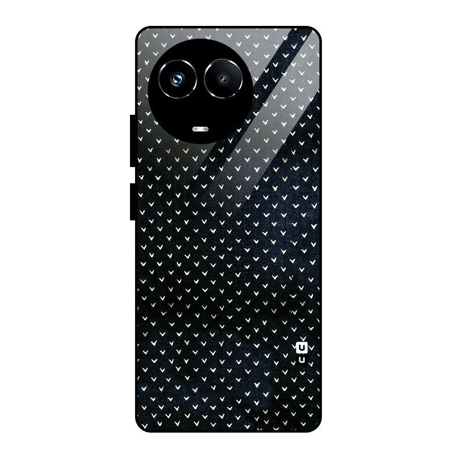 Tiny White Hearts Glass Back Case for Realme 11X