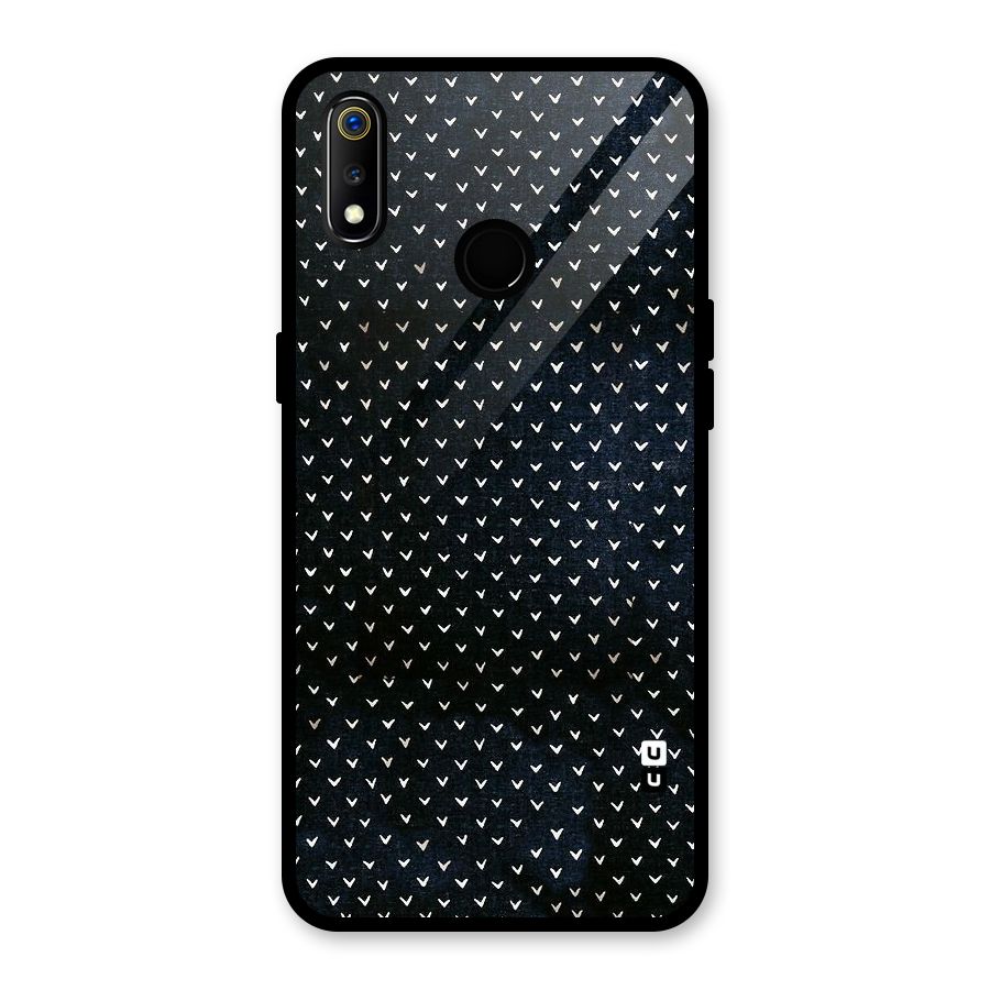 Tiny White Hearts Glass Back Case for Realme 3