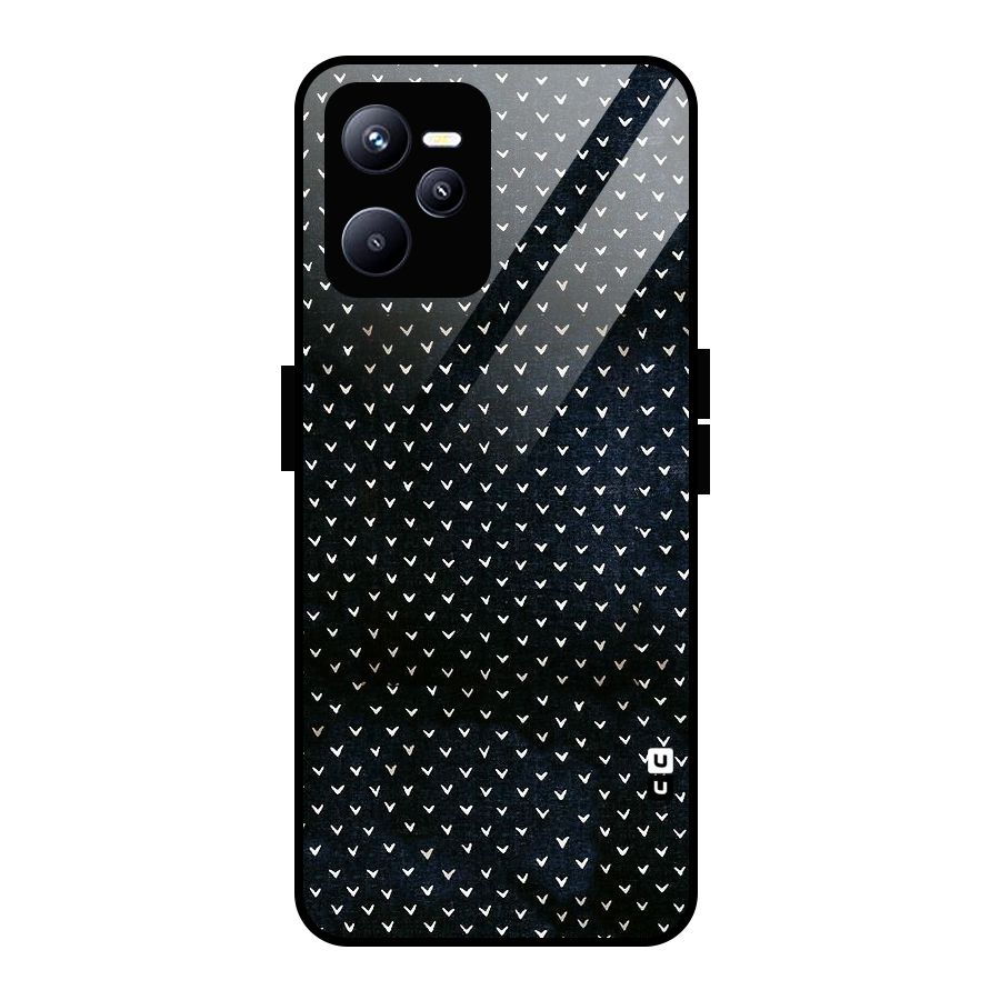 Tiny White Hearts Glass Back Case for Realme C35