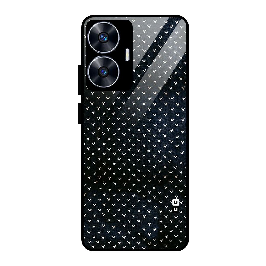 Tiny White Hearts Glass Back Case for Realme Narzo N55