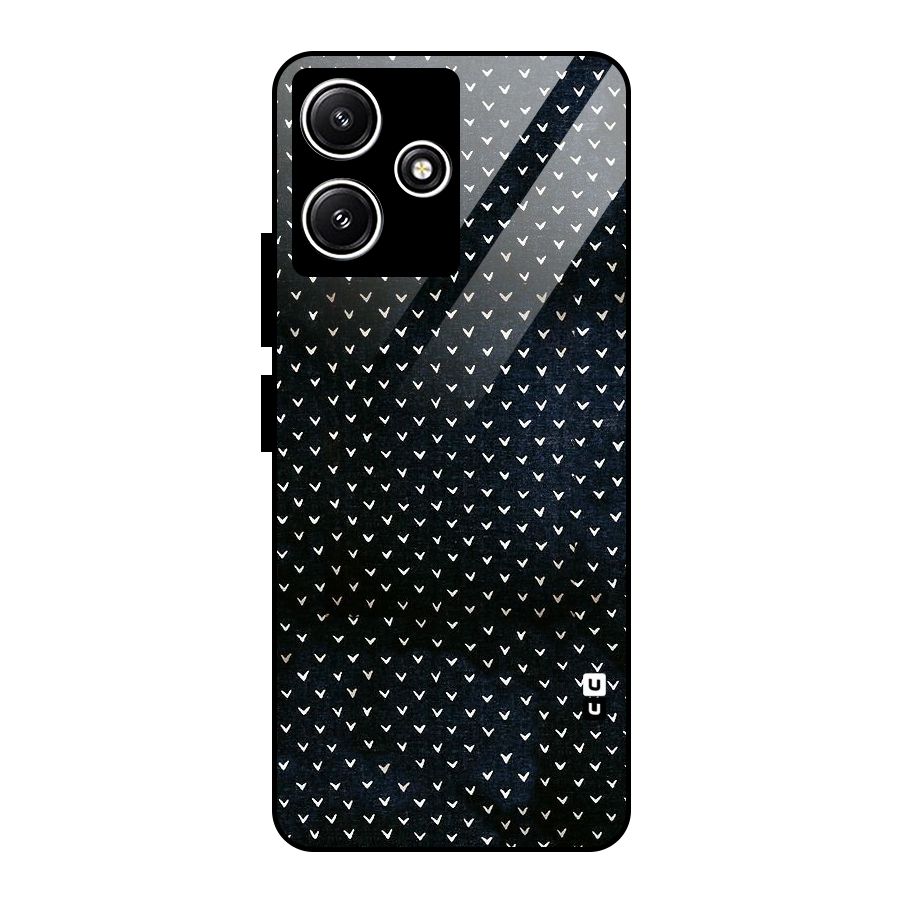 Tiny White Hearts Glass Back Case for Redmi 12 5G