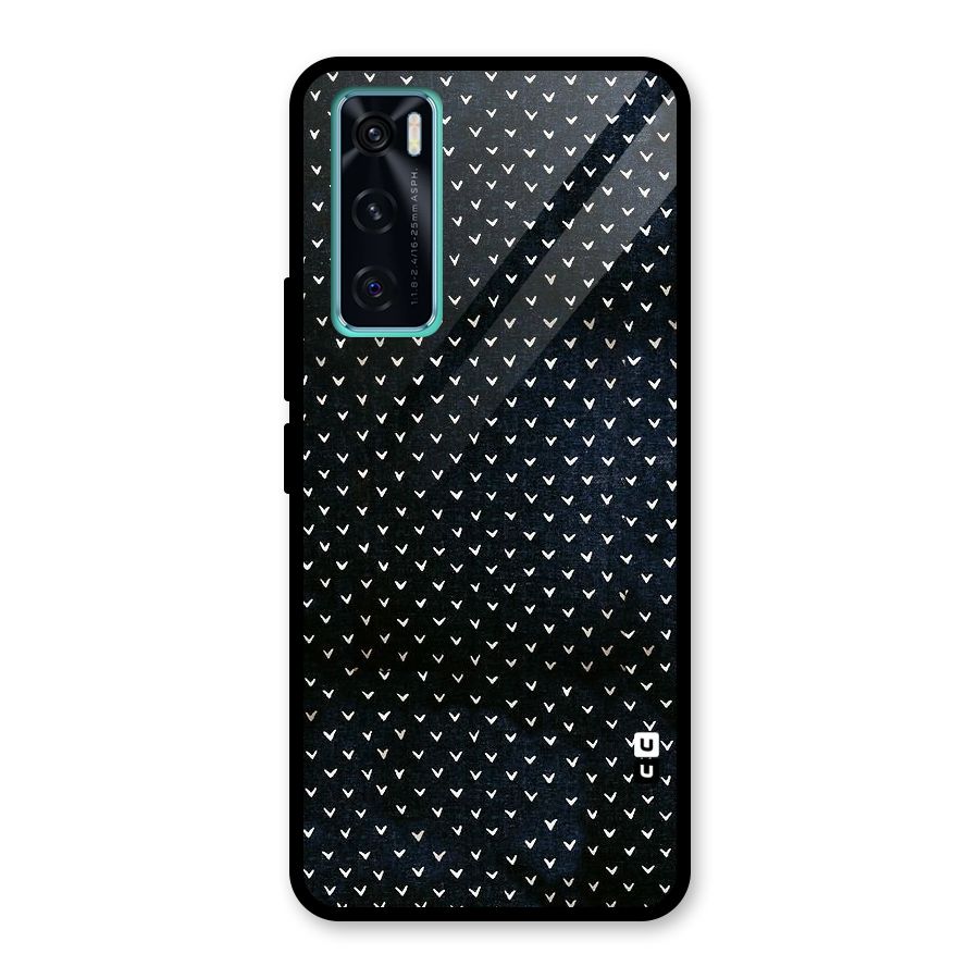 Tiny White Hearts Glass Back Case for Vivo V20 SE