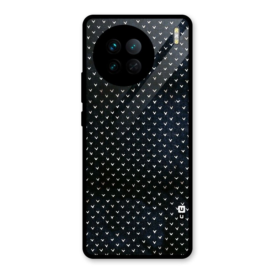 Tiny White Hearts Glass Back Case for Vivo X90