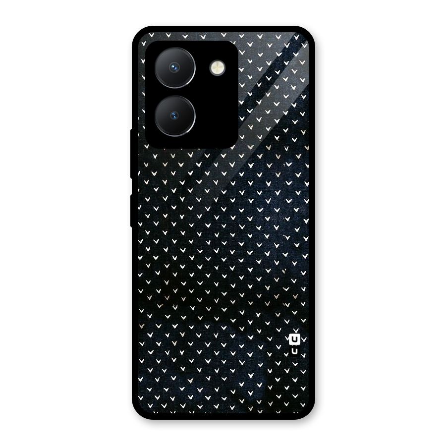 Tiny White Hearts Glass Back Case for Vivo Y36