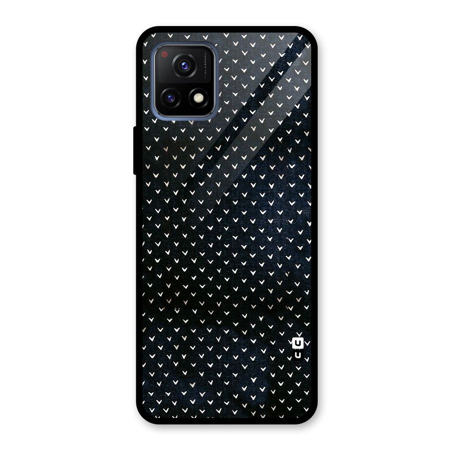 Tiny White Hearts Glass Back Case for Vivo Y72 5G