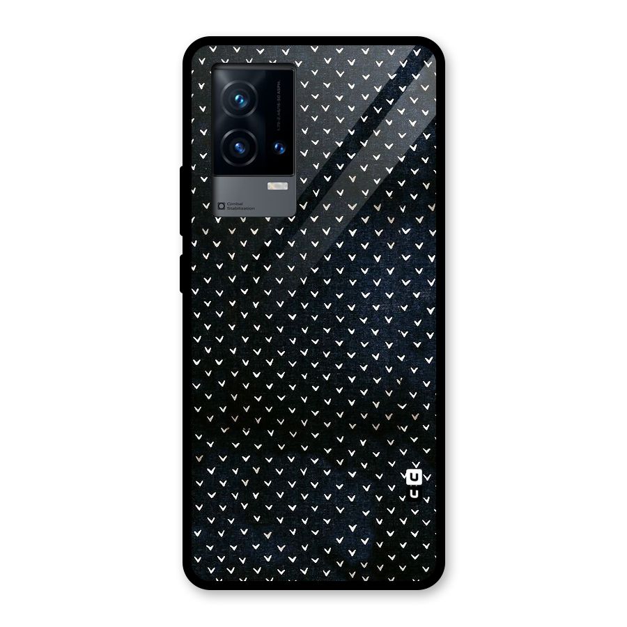 Tiny White Hearts Glass Back Case for iQOO 9 5G