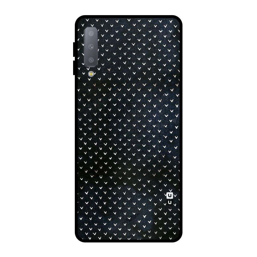 Tiny White Hearts Metal Back Case for Galaxy A7 (2018)