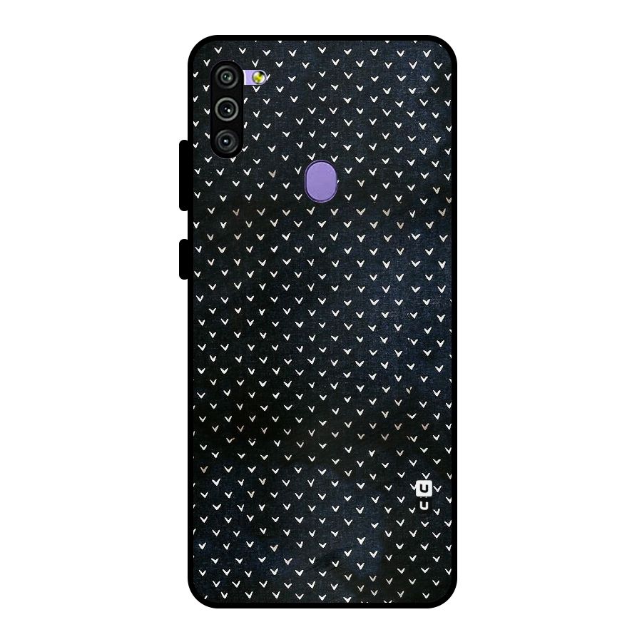 Tiny White Hearts Metal Back Case for Galaxy M11