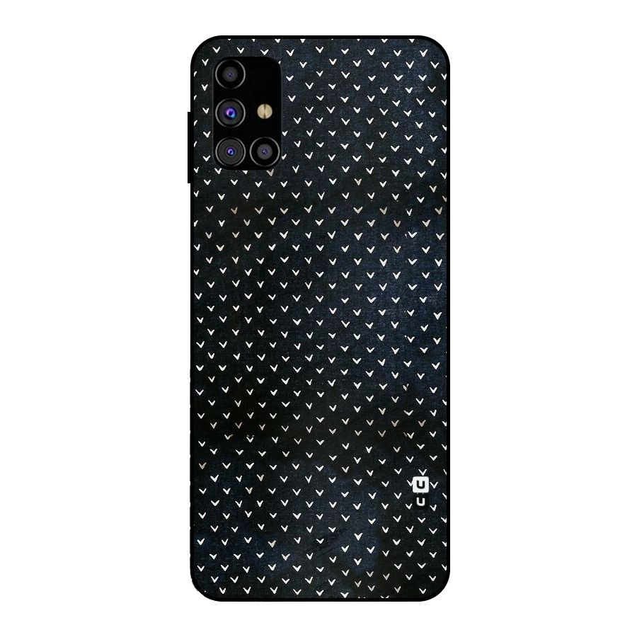 Tiny White Hearts Metal Back Case for Galaxy M31s
