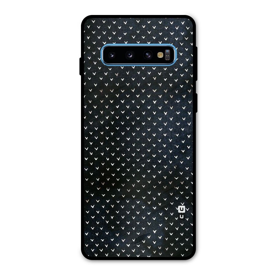 Tiny White Hearts Metal Back Case for Galaxy S10