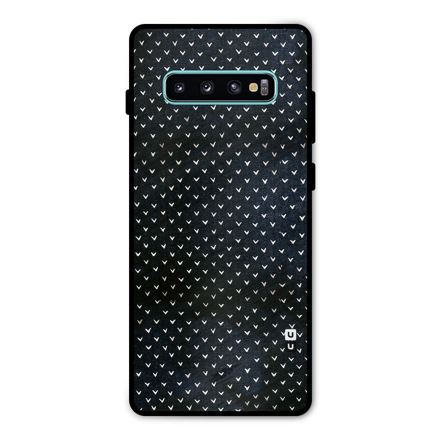 Tiny White Hearts Metal Back Case for Galaxy S10 Plus