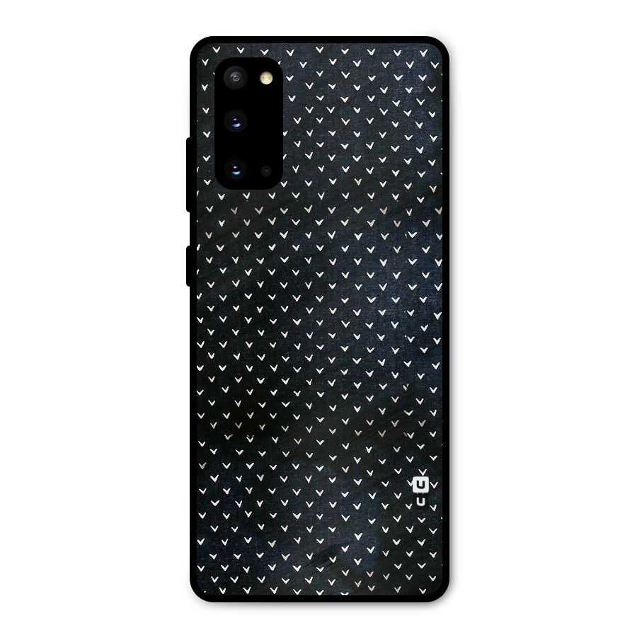 Tiny White Hearts Metal Back Case for Galaxy S20