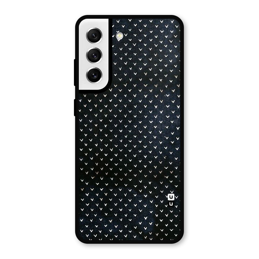 Tiny White Hearts Metal Back Case for Galaxy S21 FE 5G