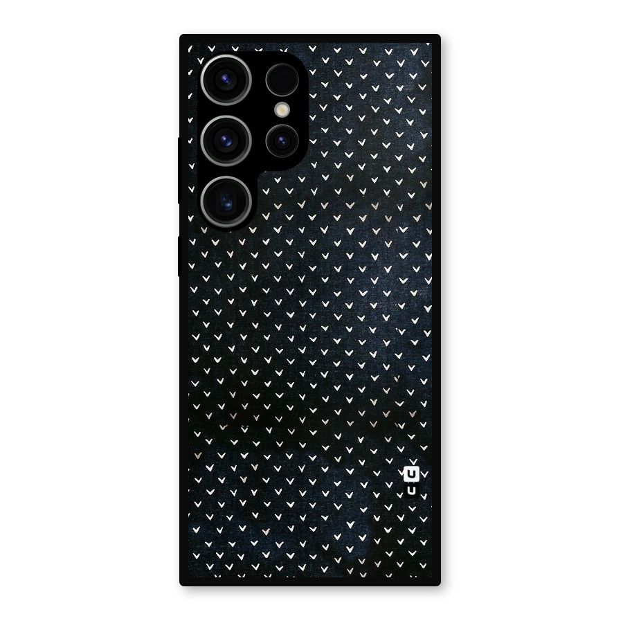 Tiny White Hearts Metal Back Case for Galaxy S23 Ultra
