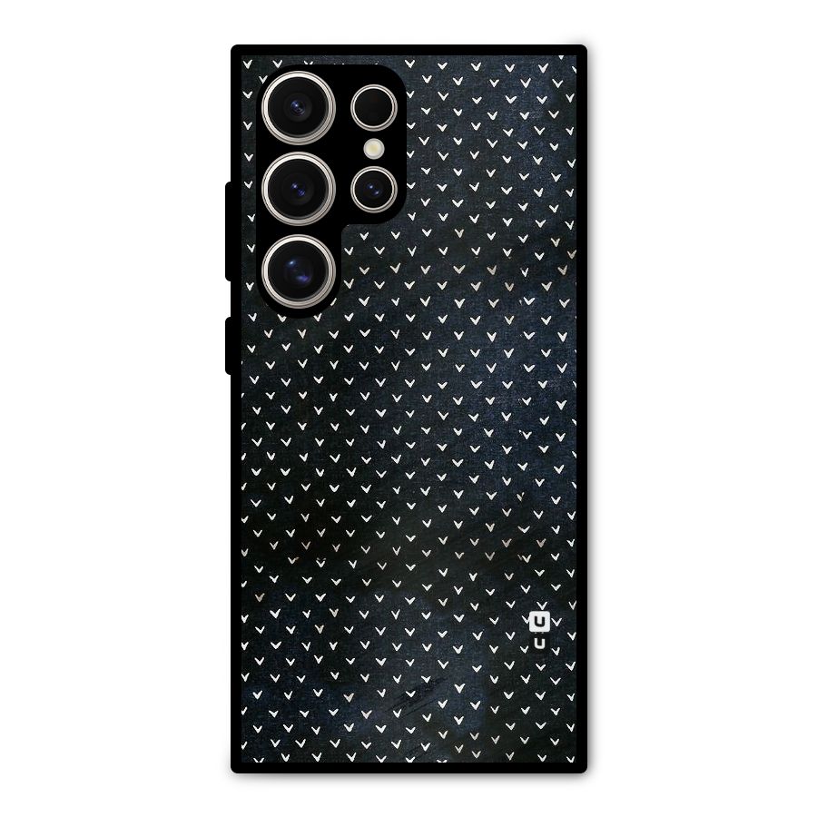 Tiny White Hearts Metal Back Case for Galaxy S24 Ultra