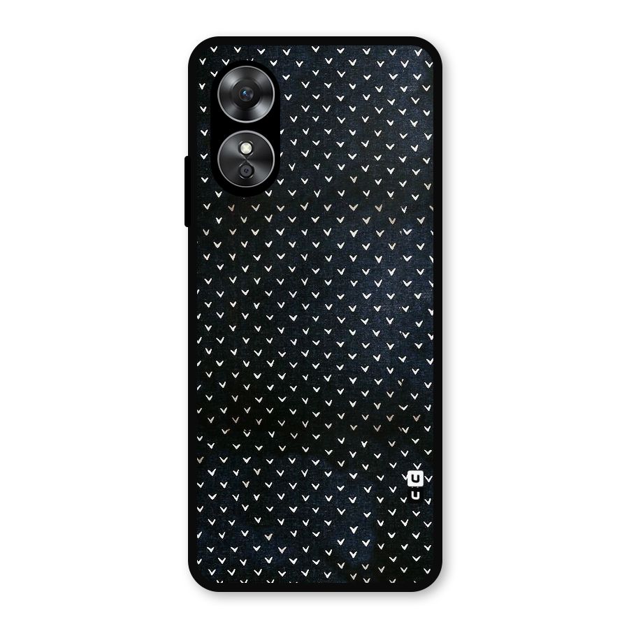 Tiny White Hearts Metal Back Case for Oppo A17