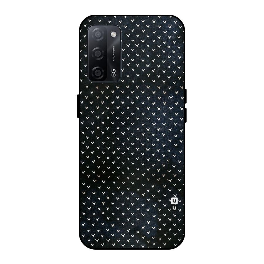 Tiny White Hearts Metal Back Case for Oppo A53s 5G
