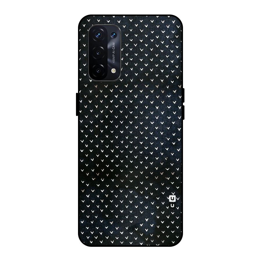 Tiny White Hearts Metal Back Case for Oppo A74 5G