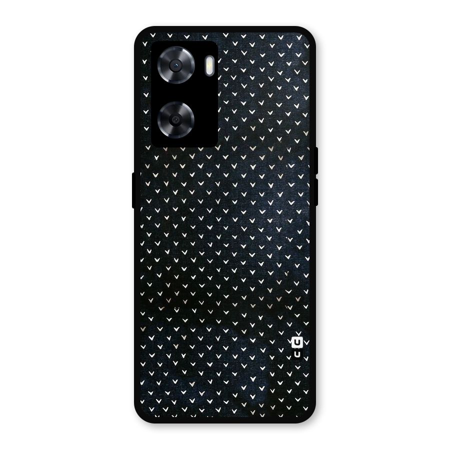 Tiny White Hearts Metal Back Case for Oppo A77s