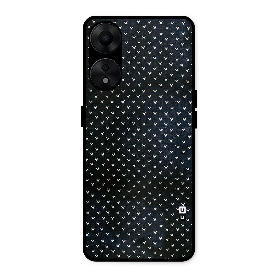 Tiny White Hearts Metal Back Case for Oppo A78 5G