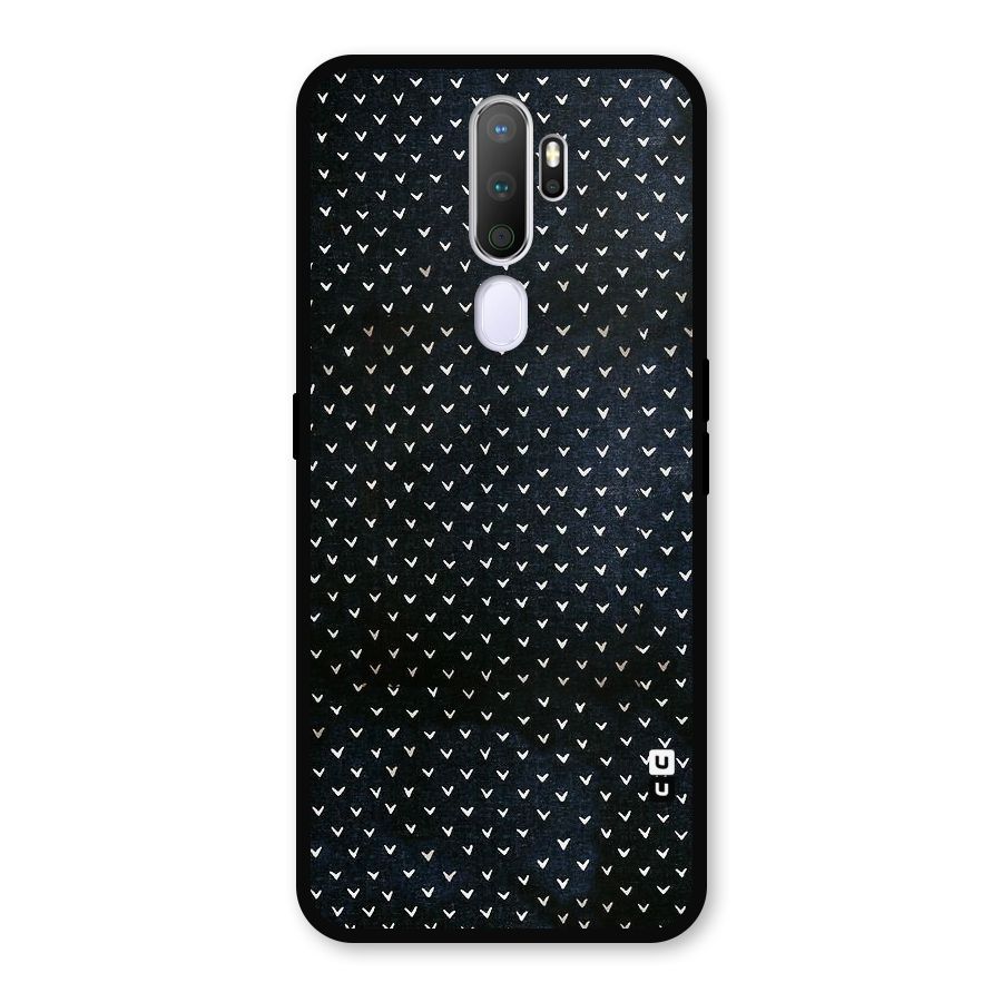 Tiny White Hearts Metal Back Case for Oppo A9 (2020)