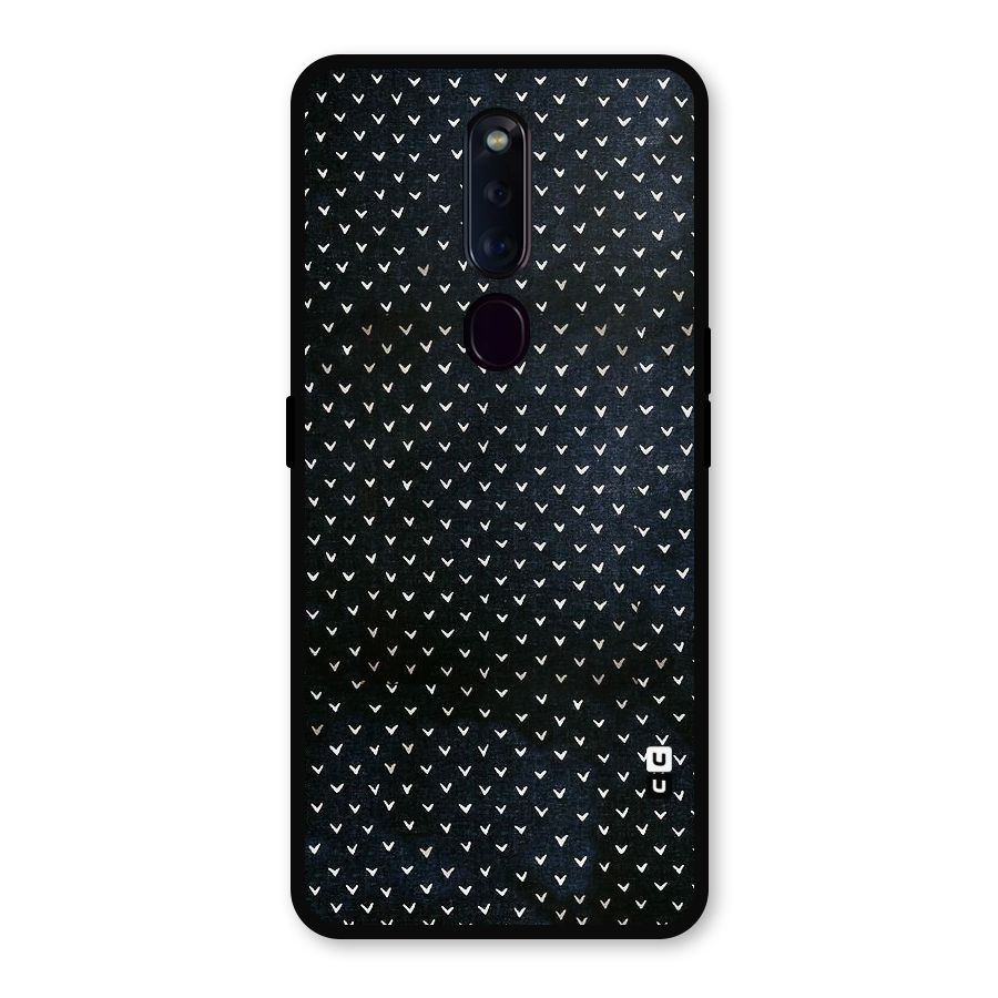 Tiny White Hearts Metal Back Case for Oppo F11 Pro