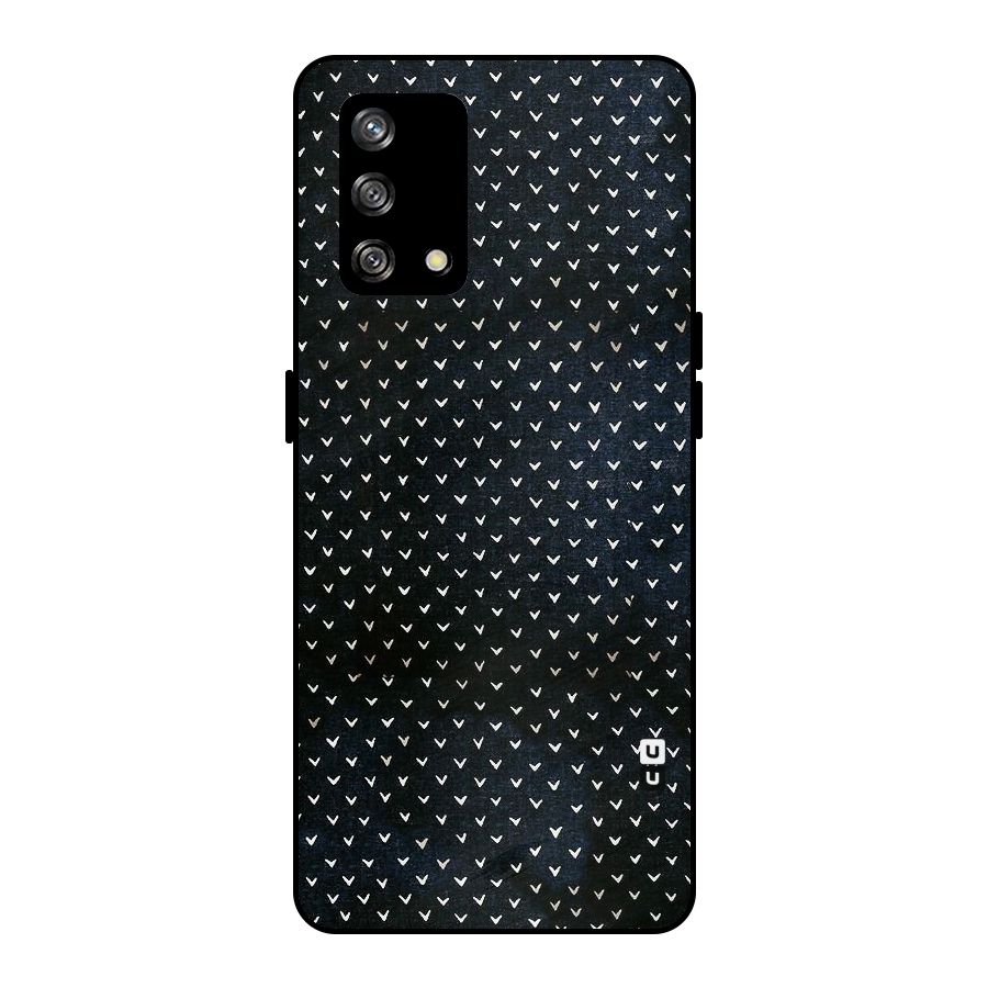 Tiny White Hearts Metal Back Case for Oppo F19