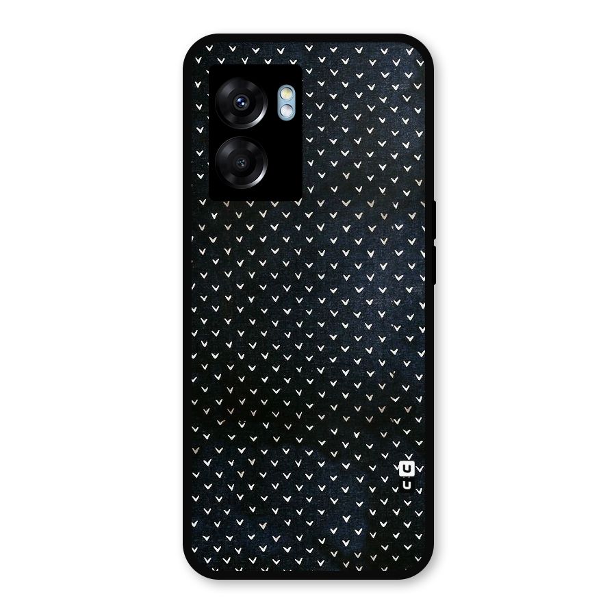Tiny White Hearts Metal Back Case for Oppo K10 (5G)
