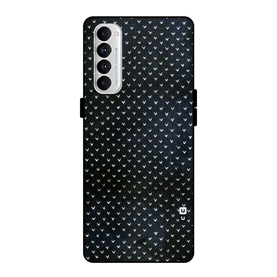 Tiny White Hearts Metal Back Case for Oppo Reno4 Pro