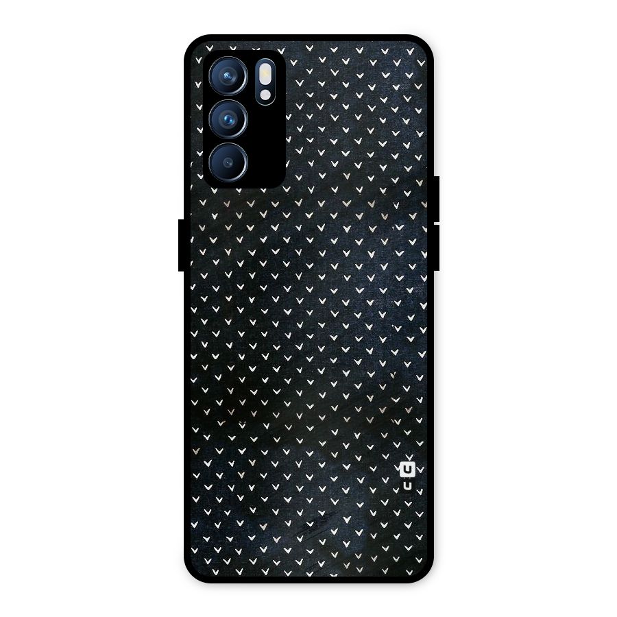 Tiny White Hearts Metal Back Case for Oppo Reno6 5G