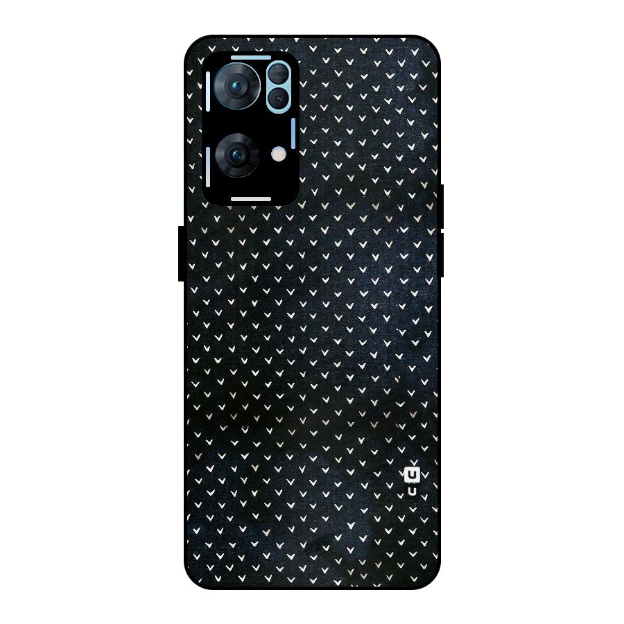 Tiny White Hearts Metal Back Case for Oppo Reno7 Pro 5G