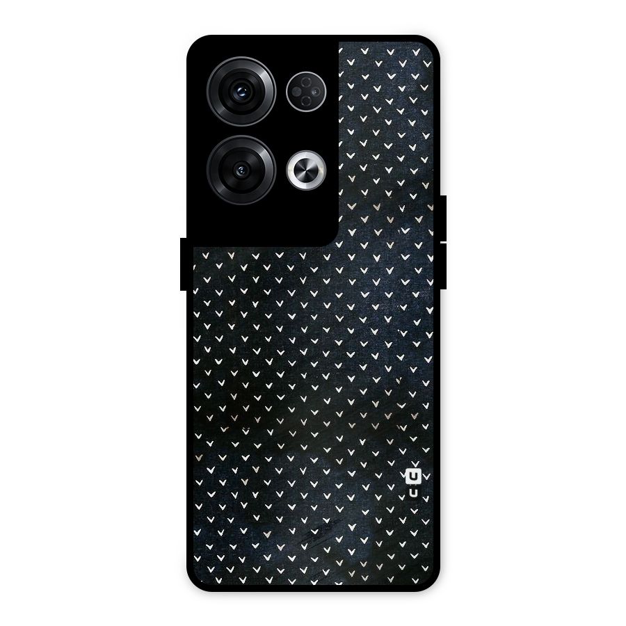 Tiny White Hearts Metal Back Case for Oppo Reno8 Pro 5G