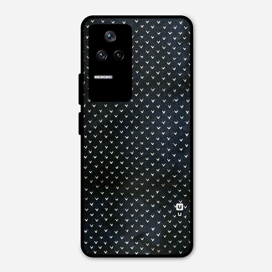 Tiny White Hearts Metal Back Case for Poco F4 5G