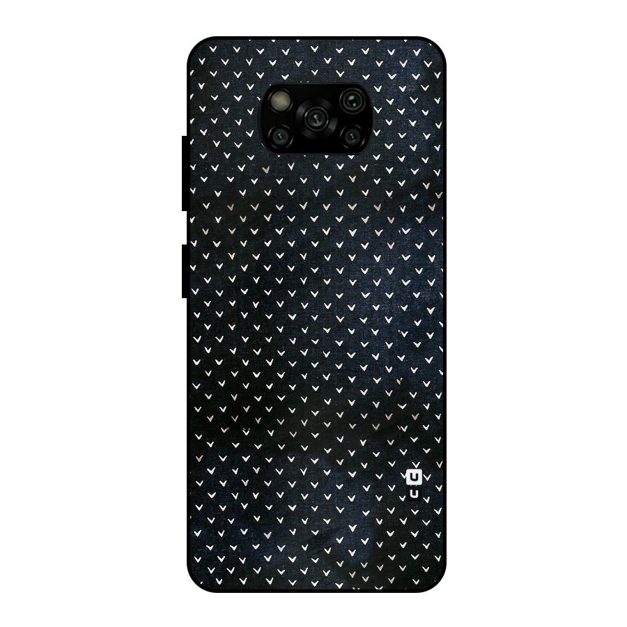 Tiny White Hearts Metal Back Case for Poco X3