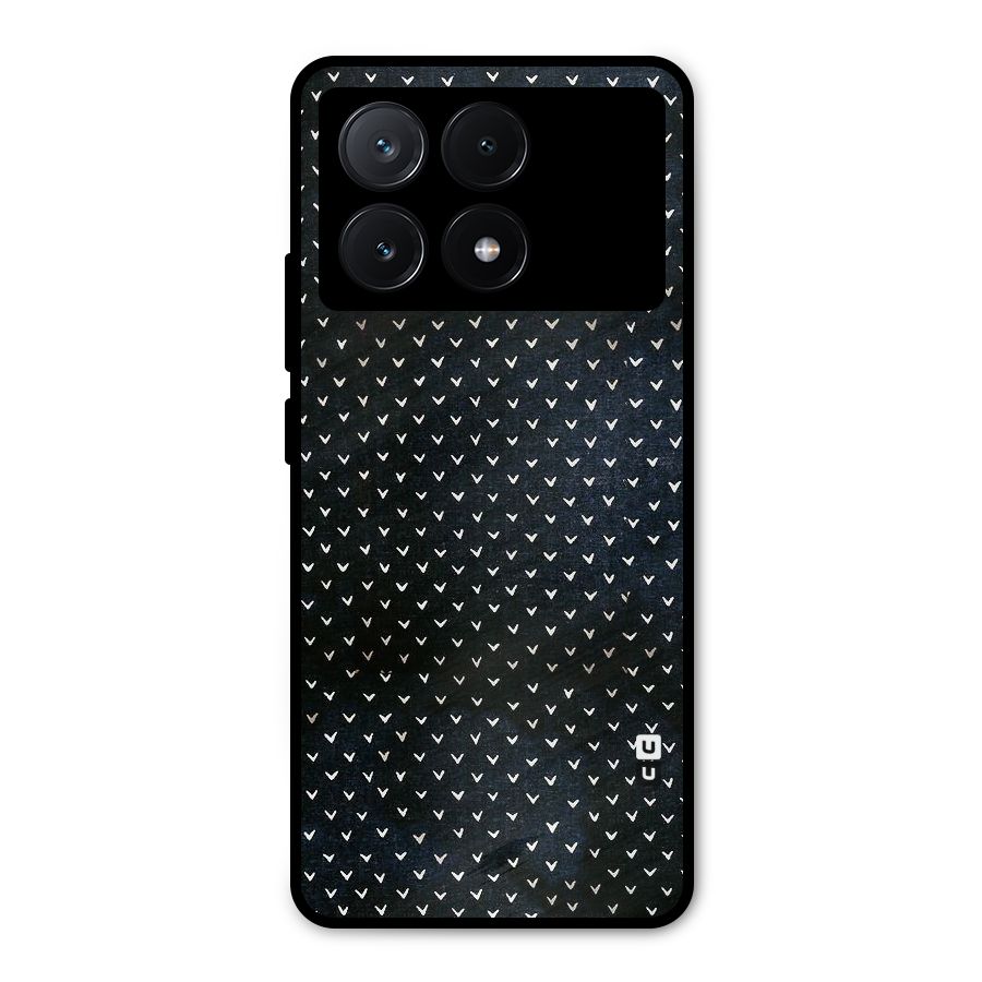 Tiny White Hearts Metal Back Case for Poco X6 Pro