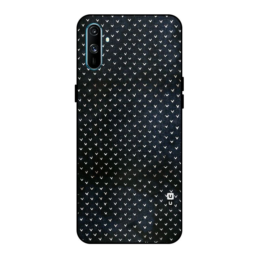 Tiny White Hearts Metal Back Case for Realme C3